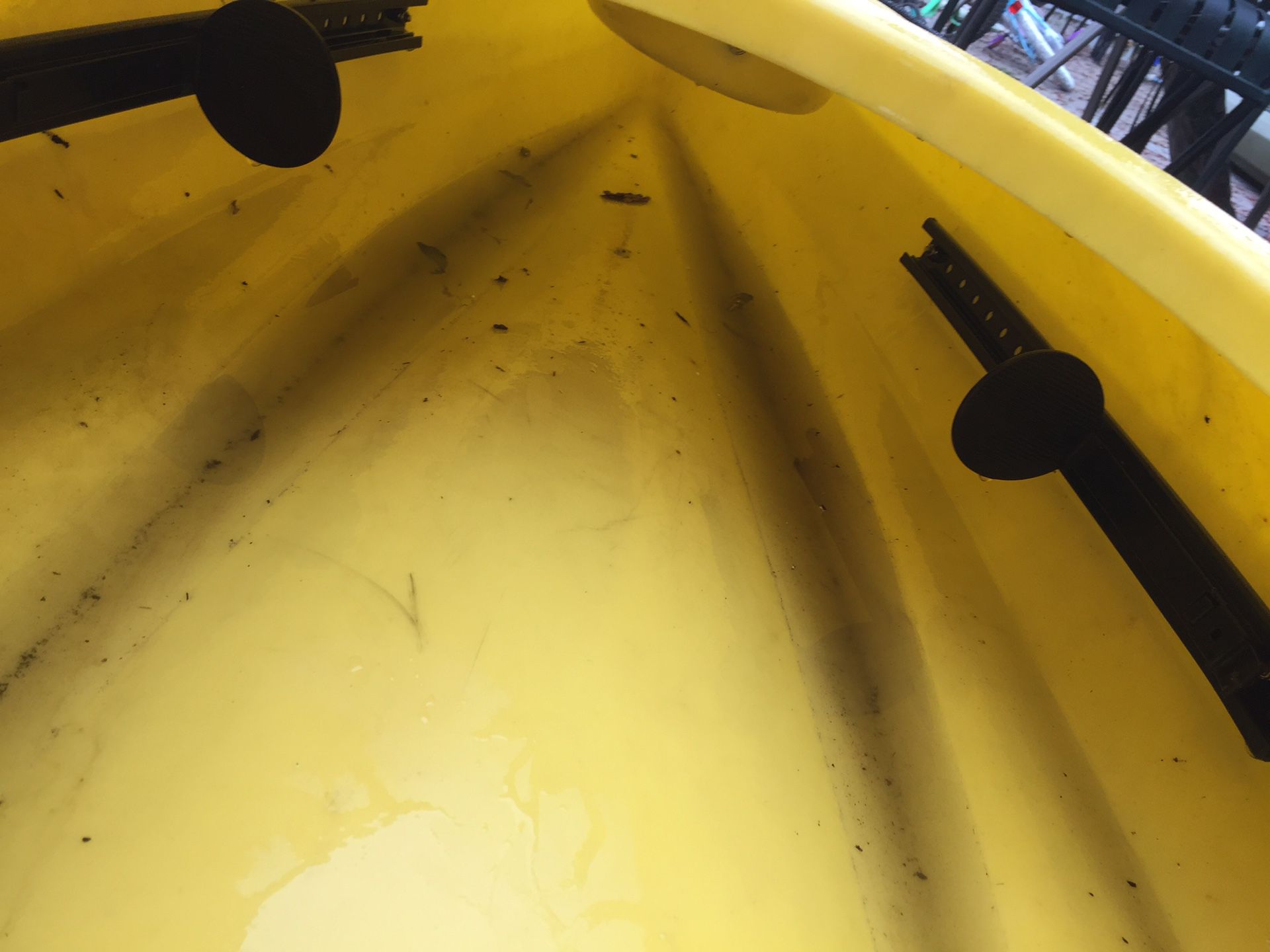 Yellow sit in kayak