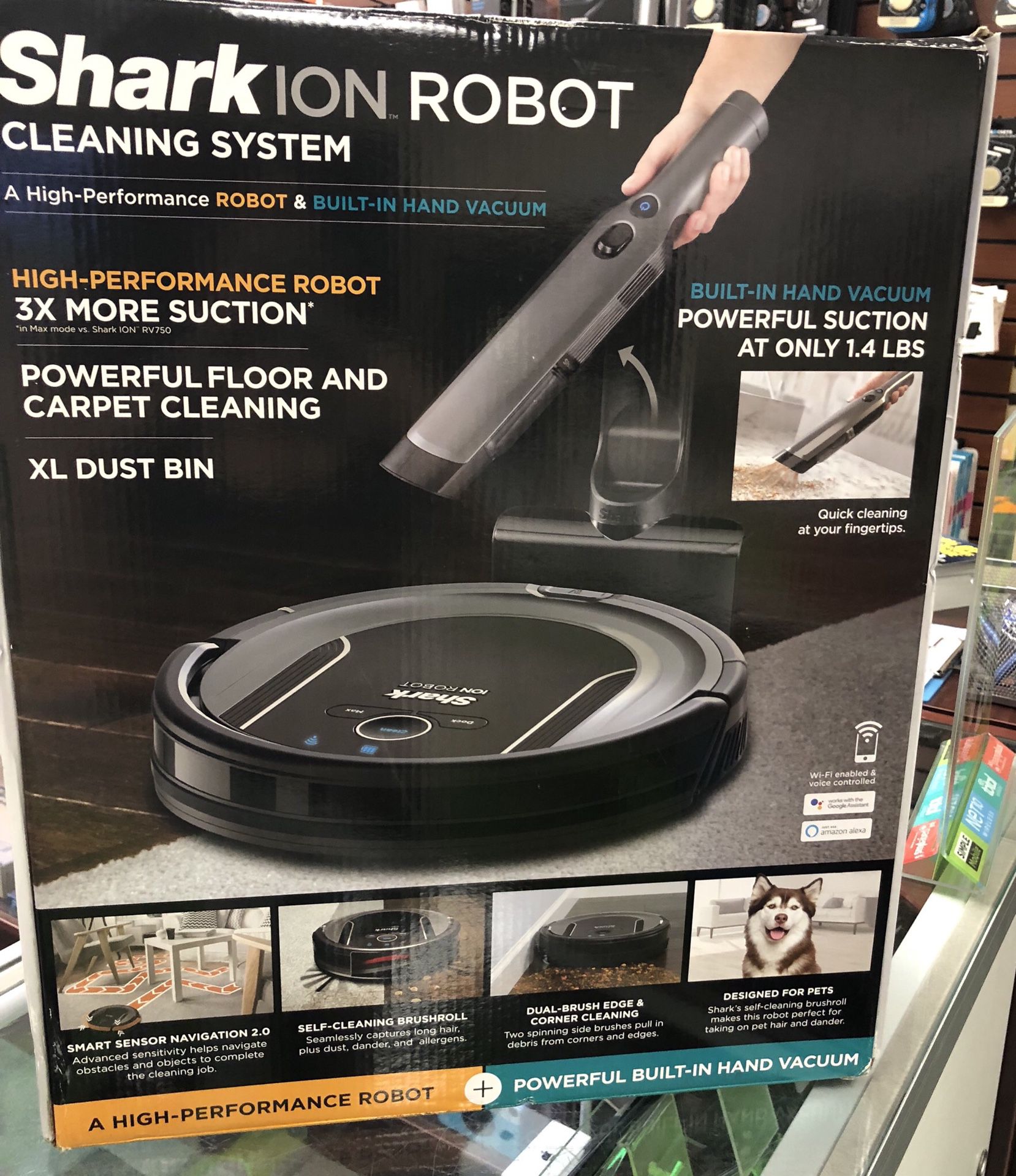 Brand New SHARK ION Robotic Vacuum Cleaning System S87 with Wi-Fi NIB