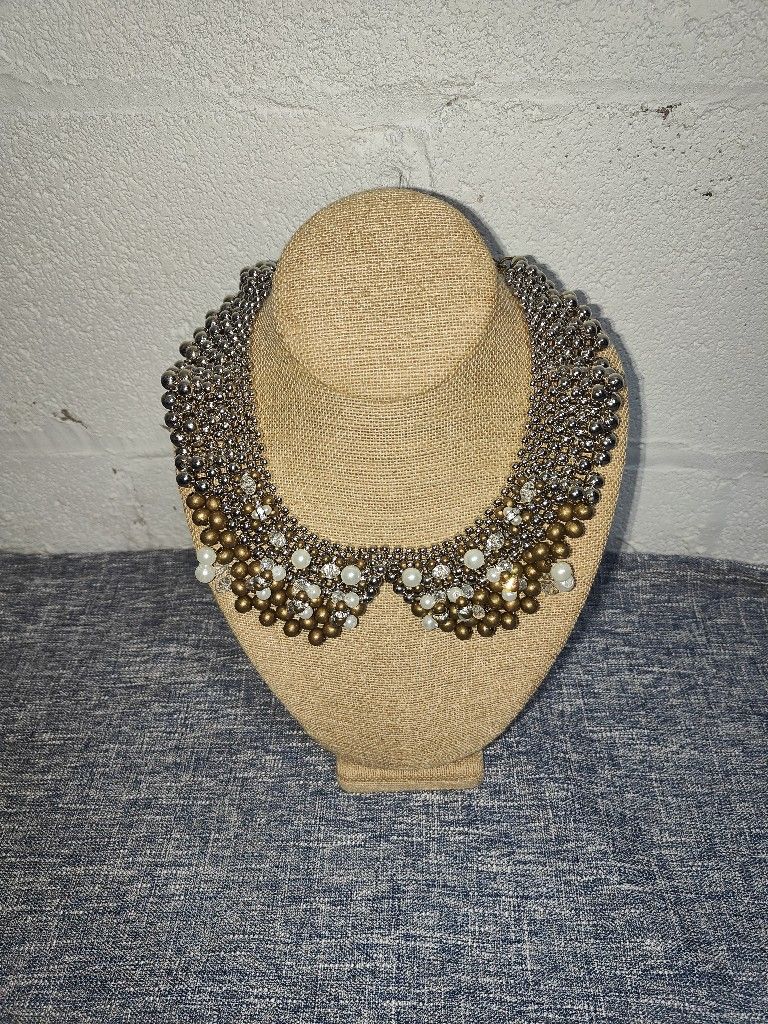 Anthropologie Pam Hiran Retired Multi Colors Beaded Collar Chocker Necklace