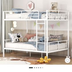 White Metal Bunk Bed