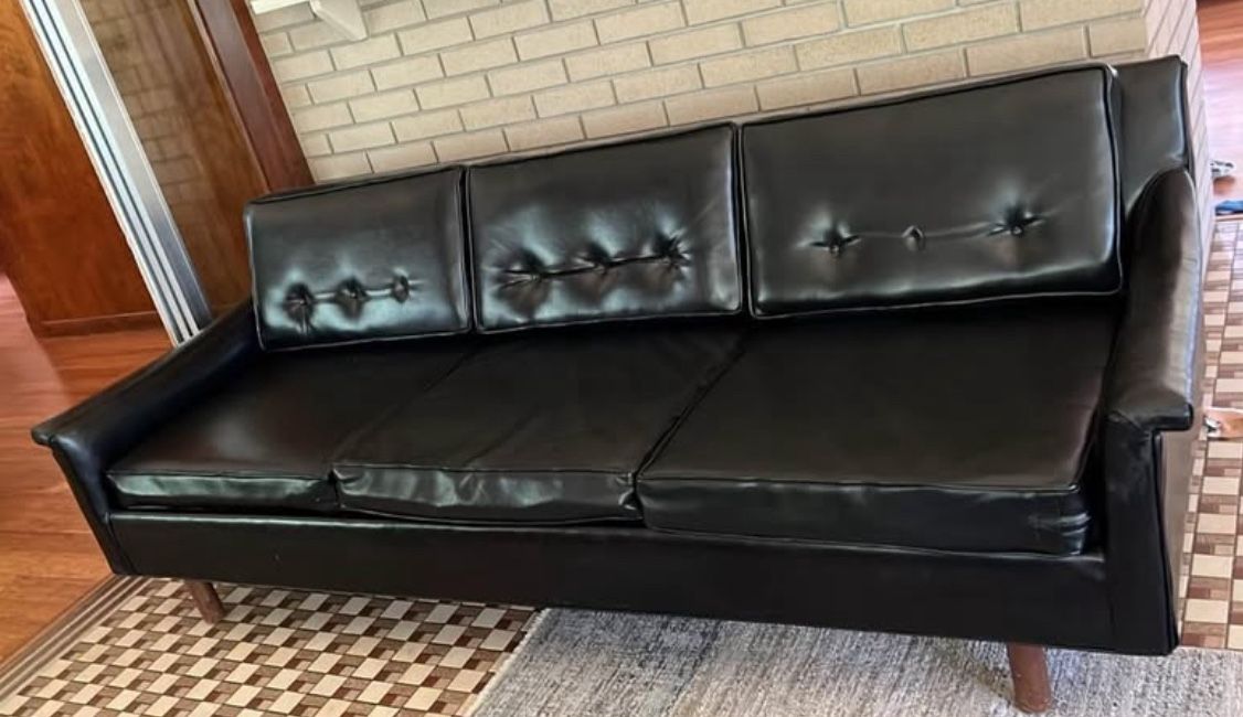 Black Leather Sofa