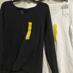 Black And White Long sleeve Shirts