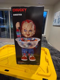 Chucky Candy Dish, used, with box, Halloween perfection