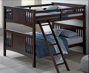 Brand New Espresso Full over Full Bunk Bed