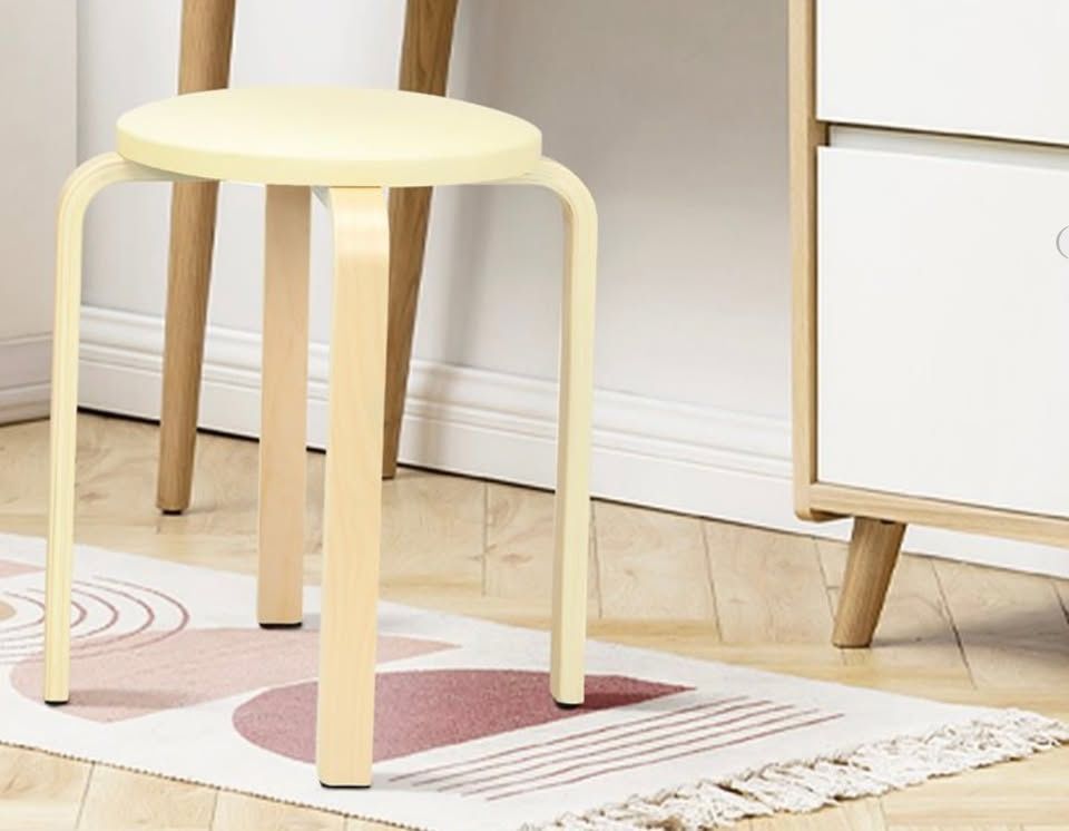 Round Leather Stools (2)