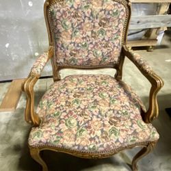 Vintage French Louis XV Style Tapestry Armchair by Chateau D'ax Spa
