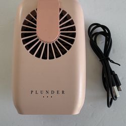 Small Personal USB Desk Fan, Portable Desktop Table Cooling Fan Powered by USB,Strong Wind,Quiet Operation,for Home Office Car Outdoor Travel(Pink)