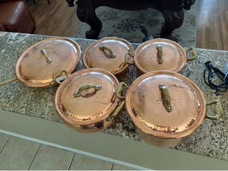 Italian copper pans (set)