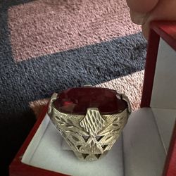 Very acceptable men's silver ring, size twelve $120