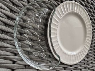 Set of 6 GLASS Salad/Side/Bread PLATES