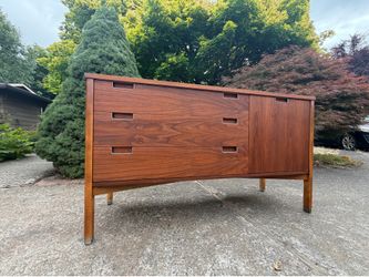 Mid century vintage walnut credenza