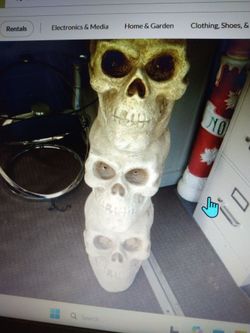 🎃 Halloween 3 Stacking Skeleton Heads Yard Decoration