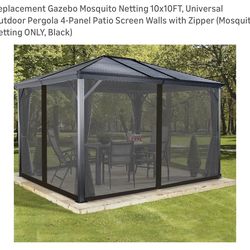 Gazebo mosquito net shade netting