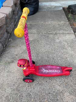 CHILD'S MARSHALL SCOOTER; cross streets are Arapaho & Waterview