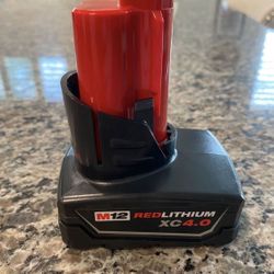 Milwaukee M12 4.0 Battery (Brand New Pulled From Kit)
