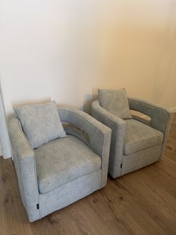 2 swivel chairs