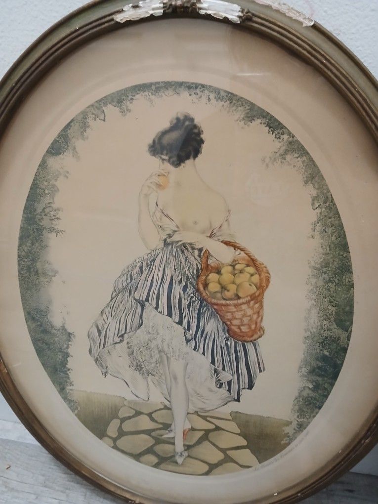 Le Panier De Pommes By Louis Icart
