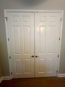 White 6-Panel Double Interior Door Set