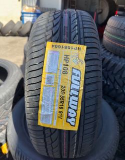 New Tire 205/55R16 Fullway HP108 91V Set Of 4 Tires Free Mount Balance installed