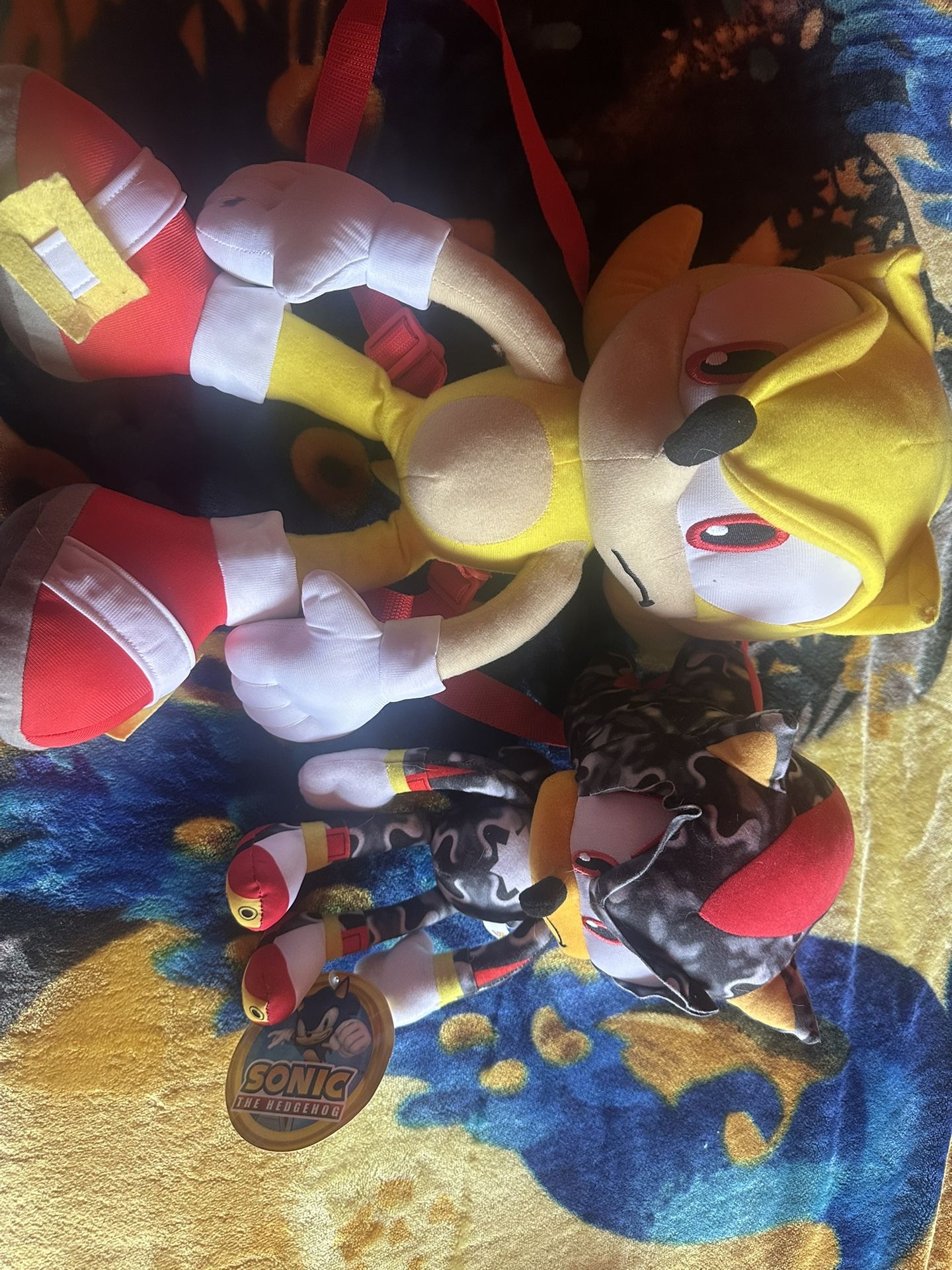 Super Sonic Bag And Shadow Plush