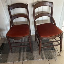 Two wooden chairs