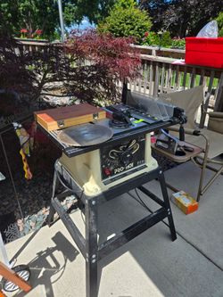Pro Tec  8/10  inch table saw. With extras