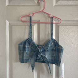 New Blue Striped Top Size M Juniors 