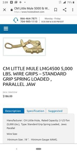 Little mule wire grip