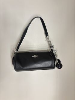 Black Coach Barrel Bag