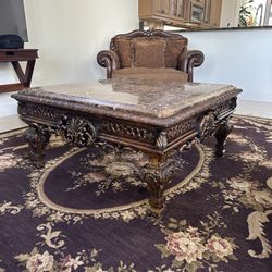Exquisite Square Marble Coffee Table – $900