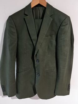 Primark Men's Dark Green Two-Button Blazer