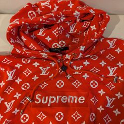 Supreme Louis Vuitton Collab Hooded Sweatshirt 