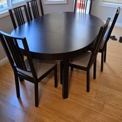 IKEA Bujursta Dining Table And 6 Chairs