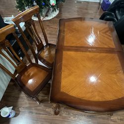 6ft Solid Wood Formal Dinning Set Table + Chairs 