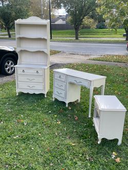 French Provincial Bedroom Furniture Set 3 Pieces