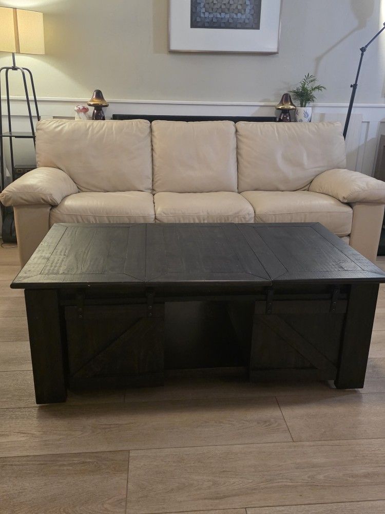 Rolling Coffee Table Desk With Storage