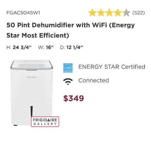 Dehumidifier 50 Pint Wifi