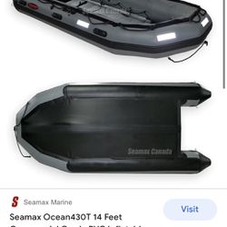 Used SeaMax 430 14ft Inflatable Boat