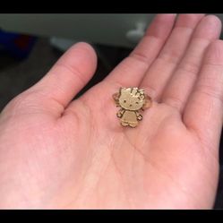 Hello Kitty Ring 10k Solid Gold Ring Size 7 