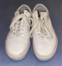 VANS Classic Tumble Old Skool White Leather size 4.5