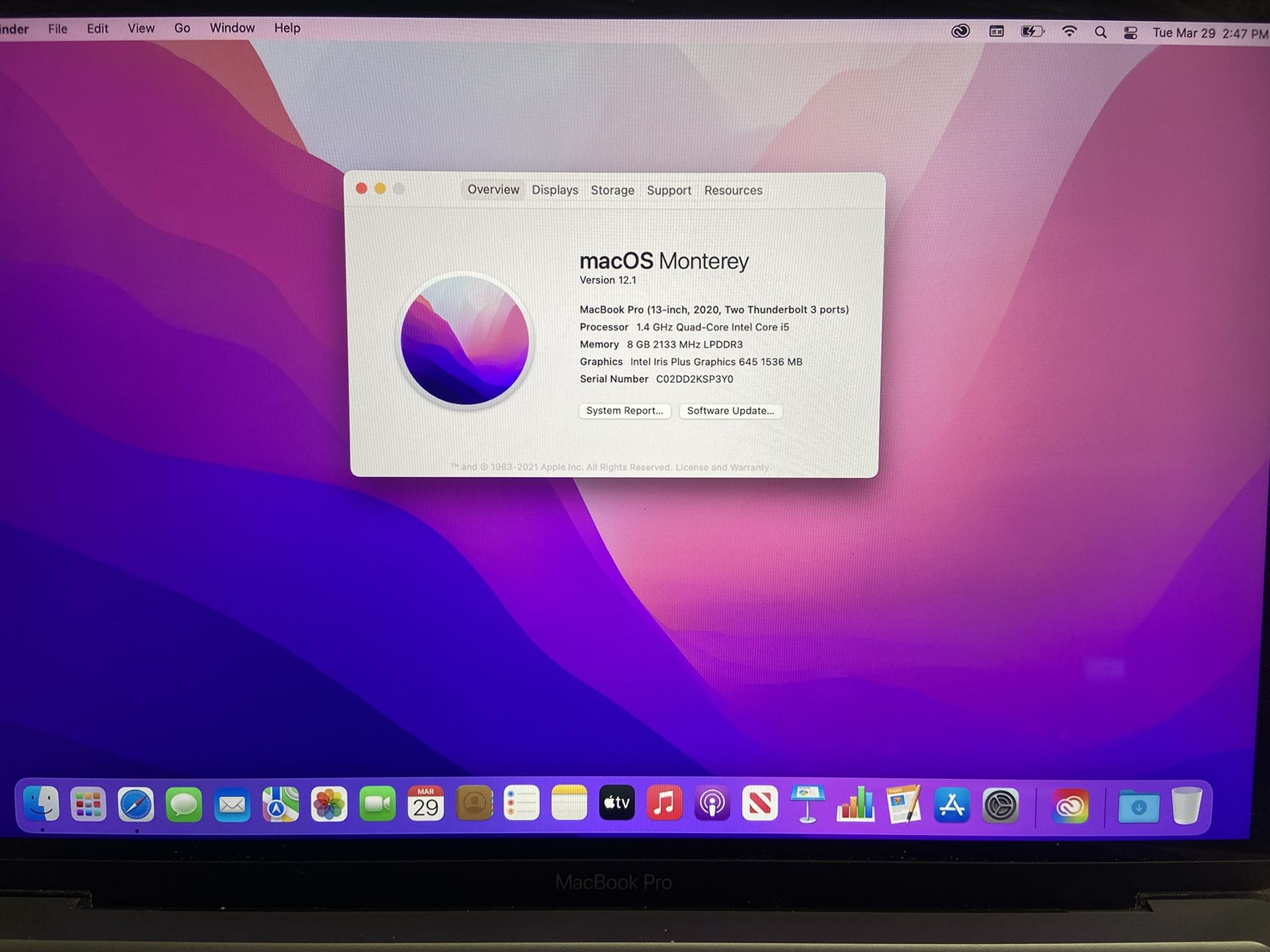 2020 Macbook Pro 13 inch