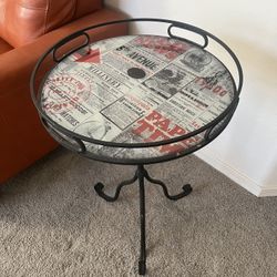 Cool Old Fashion Newspaper End Table