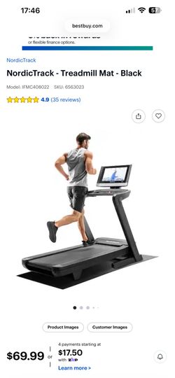 Nordic Track treadmill mat 80x20 - new in box
