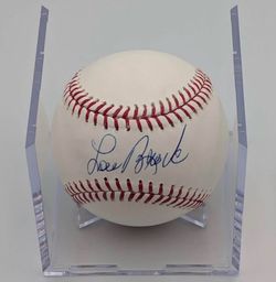 Lou Brock Signed Autograph Baseball Hall of Fame 2x World Series Champion