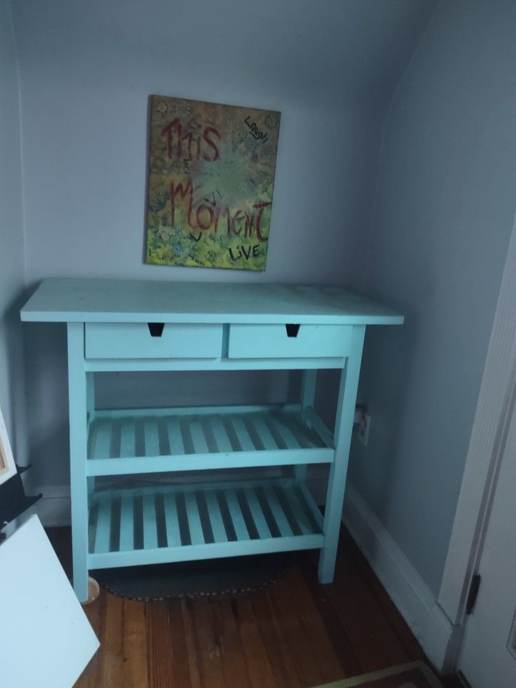 Ikea Kitchen Island Storage Table Turquoise