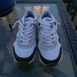 Nike Air Max SC in the white, black, and gorge green colorway. 