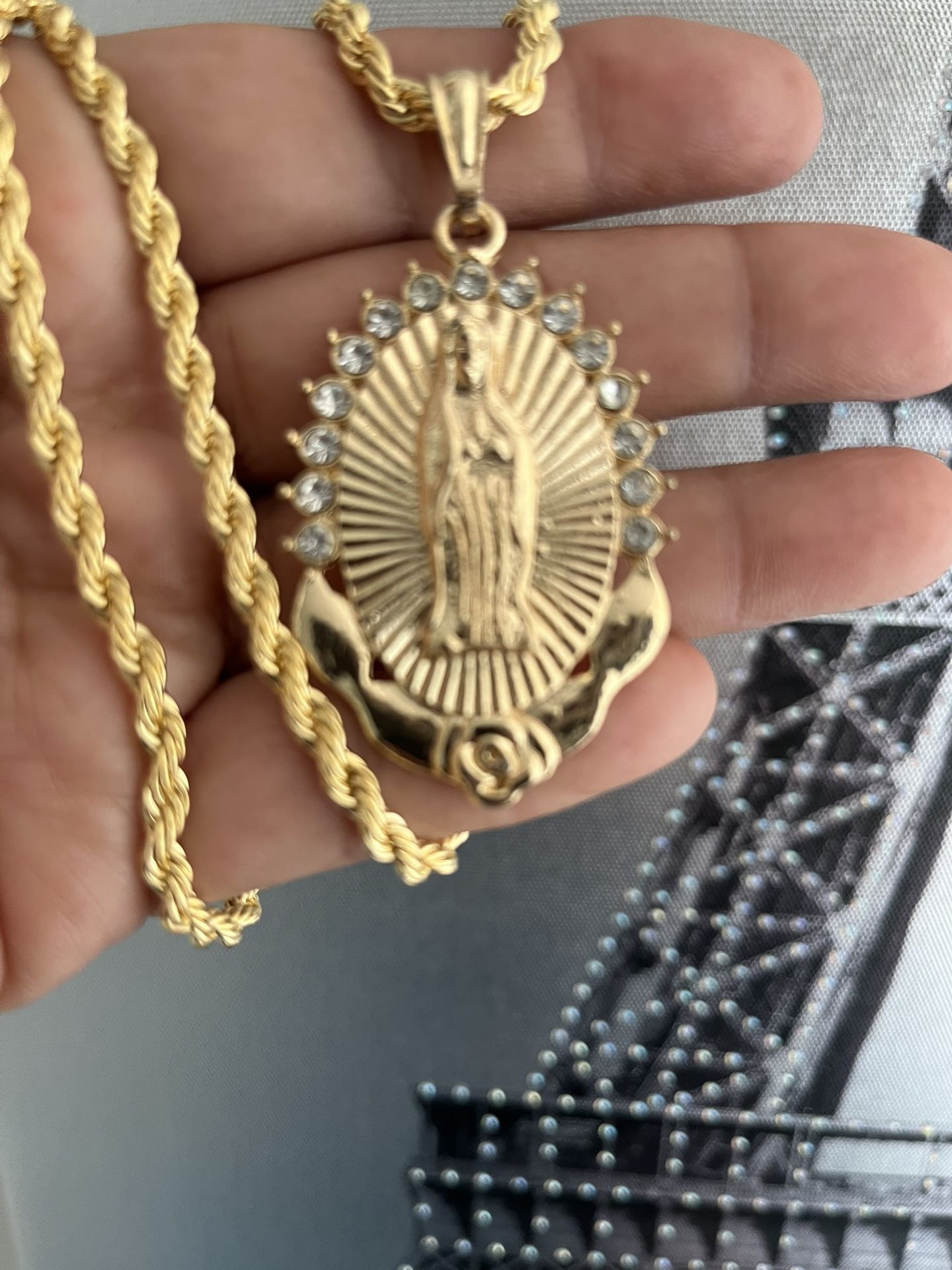 virgen de guadalupe necklace