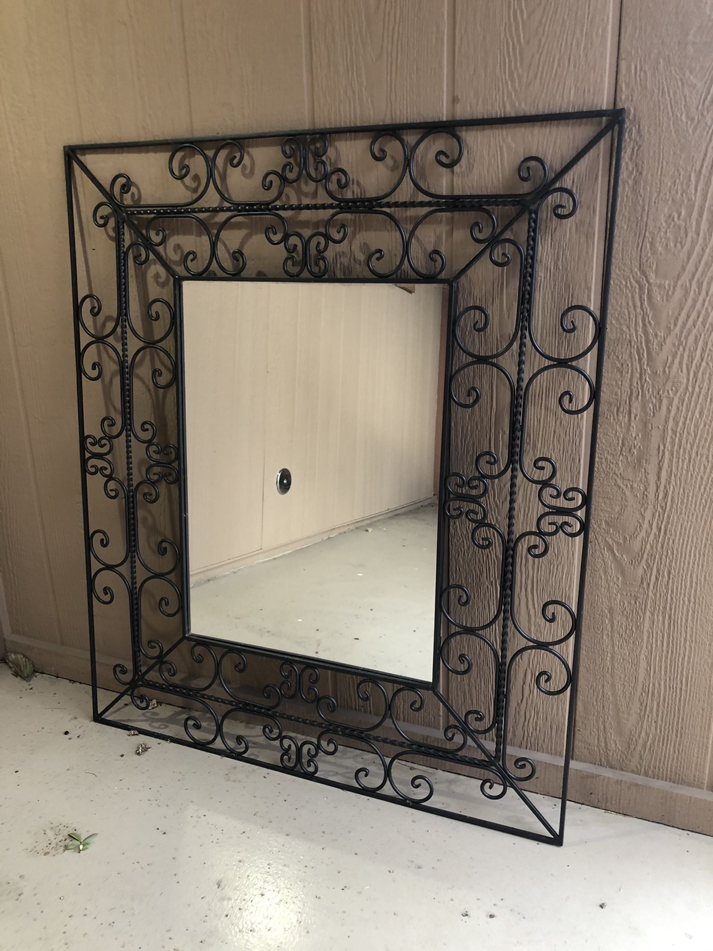 Beautiful rod iron mirror
