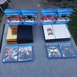 2 Games Of Choose, 2 Sealed controllers of choose 1 Playstation 4 PS4 500GB $200. Or 1000GB $250! $340! 2000GB all works 100%