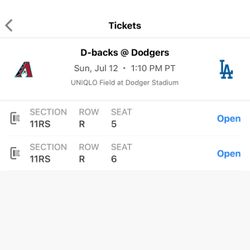 Dodger Tickets 7/14
